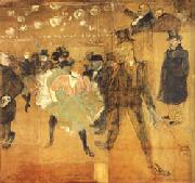 Henri De Toulouse-Lautrec Dancing at he Moulin Rouge oil painting artist